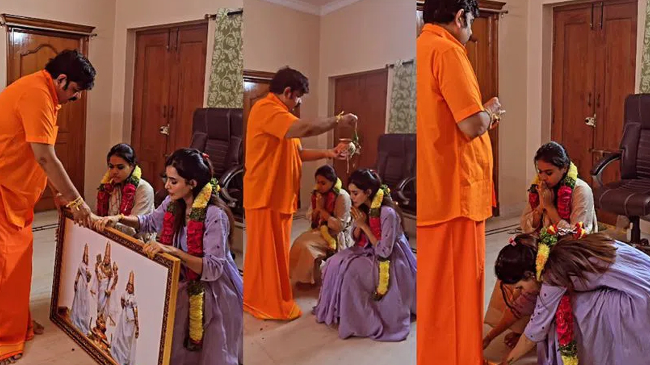 Ashu Reddy: Controversial Venu Swamy... secret pooja video at Ashu Reddy's house has gone viral