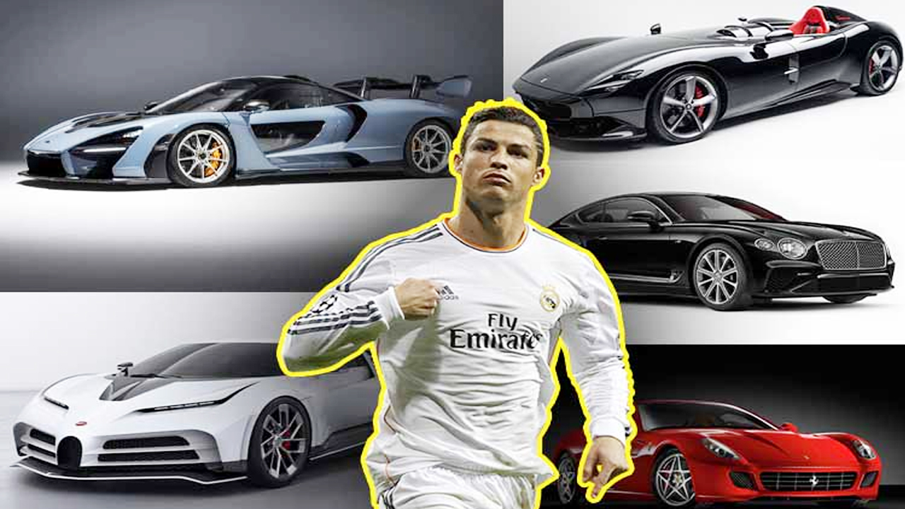 Cristiano Ronaldo: The cars near Cristiano Ronaldo are jaw-dropping.