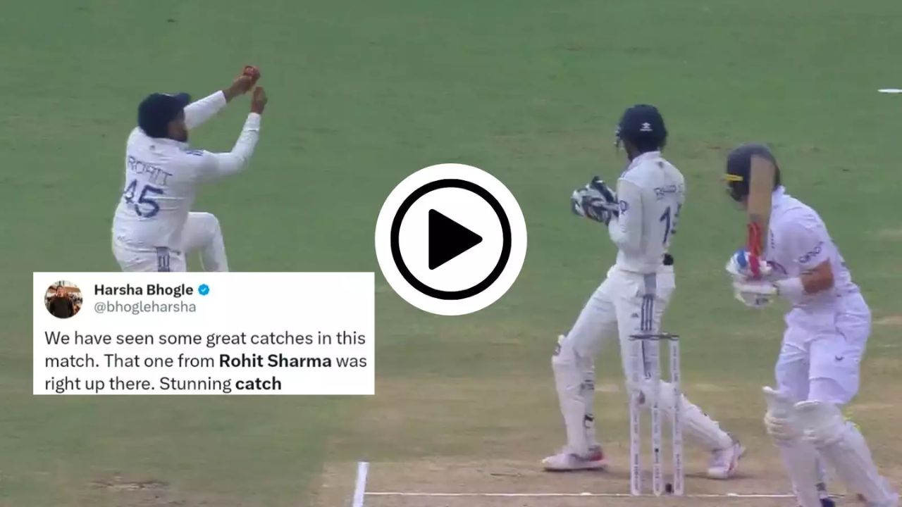 India vs England : Pavilion in 45 seconds.. Pope found in the blink of an eye.. Super catch by Rohit!  Video