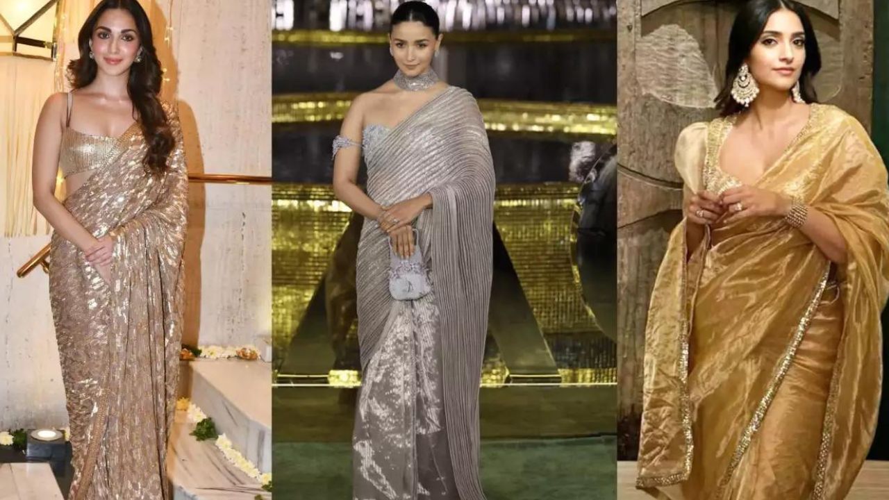 Metallic Saree: Metallic saree.. this is the new fashion trend now